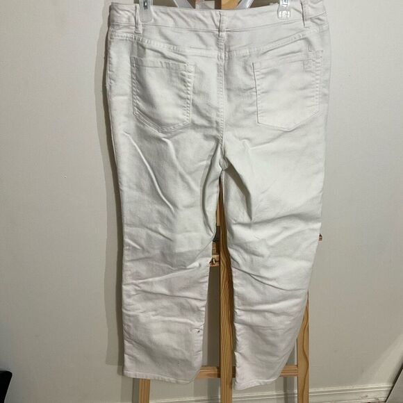 Liz Claiborne white Jackie jeans pants size 14 ￼ - Picture 4 of 5